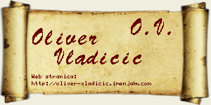 Oliver Vladičić vizit kartica